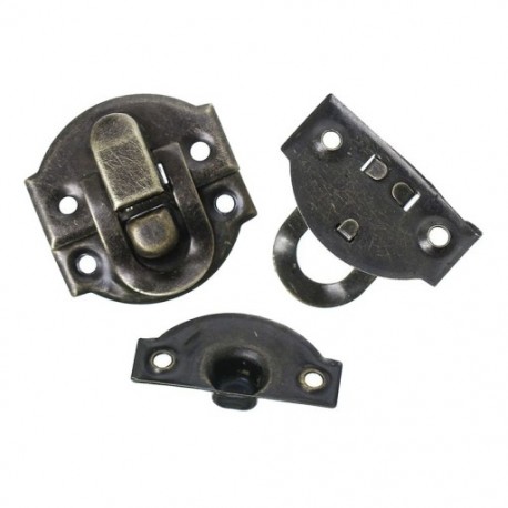 50 db doboz csatok bronz hang 3cm x 2,7 cm G8S1