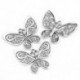 2X (5 db-os charm medálok, üreges pillangó ezüst tónusa 5.7cmx5cm (2 2/8 &quot x2&quot ) E3 J3F0