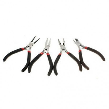 1X (4 ékszer fogó, kevert krimpelő fogó lapos kerek DIY Cr X4Q6