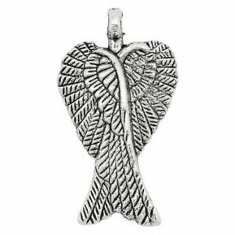 50 darab fém charm medálok Angel Wings ékszerek DIY ezüst tónusú V9X5 D3A8