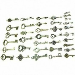 4X (40 darabos vintage csontváz kulcstartó antik bronz színű ékszerekhezA3U7)