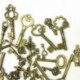 4X (40 darabos vintage csontváz kulcstartó antik bronz színű ékszerekhezA3U7)