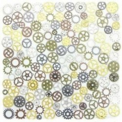 6X (67 csomagos antik Steampunk fogaskerekek fogaskerekek varázsa medál Órakerekek a Q7Z7-hez