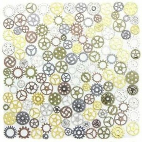 6X (67 csomagos antik Steampunk fogaskerekek fogaskerekek varázsa medál Órakerekek a Q7Z7-hez