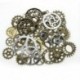 6X (67 csomagos antik Steampunk fogaskerekek fogaskerekek varázsa medál Órakerekek a Q7Z7-hez
