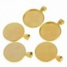 6X (50 db kerek bársony medálok Blanks aljzatok 25 mm-es kabochon nyaklánchoz C N7U3