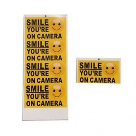 Ötszörös „Smile You`re On Camera” öntapadós videó riasztó biztonsági figyelmeztetés Sticke L1U2