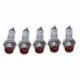 2X (váltóáramú 220 V-os piros fém LED-es lámpavilágítás jelzőfényjelző 5 db B1E7)