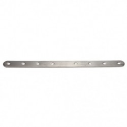 6X (fém 8 lyukú lapos, egyenes kivitelű saroktartó sarokkonzol, 250mm H5X9)