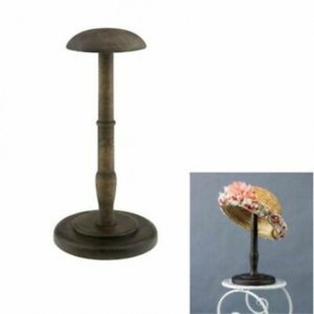 Vintage fa kalaptartó parókatartó kijelző állvány J8Y4 állvány