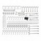 2X (Pegboard horgok választéka - 102 db Peg Hook Organization L1Z7)