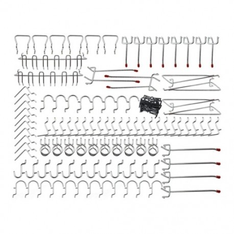 2X (Pegboard horgok választéka - 102 db Peg Hook Organization L1Z7)
