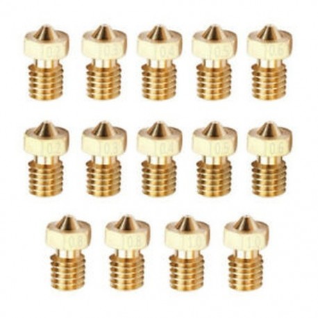 1X (14 db M6 3D nyomtató 0,2 mm 0,3 mm 0,4 mm 0,5 mm 0,6 mm 0,8 mm 1,0 mm extruder B G8C8