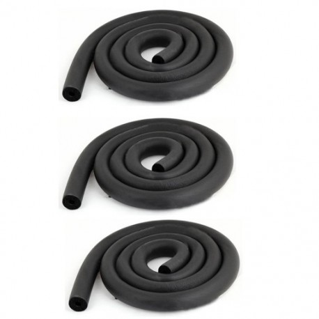 1X (3 db 6 mm x 9 mm gumi műanyag hőszigetelt cső fekete az Air Conditi C5E1-hez)