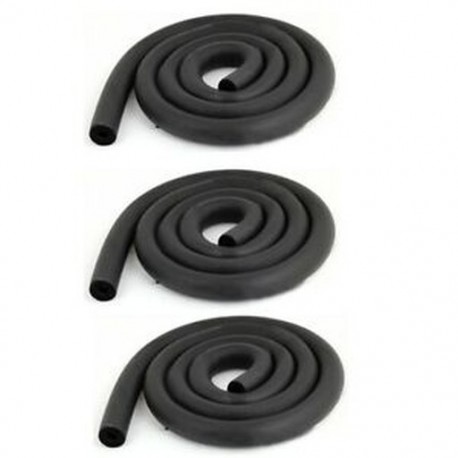 3 db 6 mm x 9 mm-es gumi műanyag hőszigetelt cső, fekete az R8A6 légkondicionálóhoz