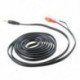 3 méter 3,5 mm-es hím - 2 x RCA Twin Gold audio sztereó hangszóró arany kábel Le J6T8