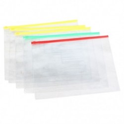 5 db átlátszó műanyag vízálló toll A4-es papírpapír, Ziplock táskák, D3H5 mappák
