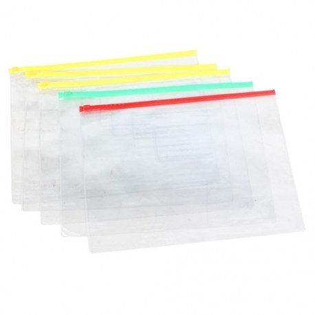 5 db átlátszó műanyag vízálló toll A4-es papírpapír, Ziplock táskák, D3H5 mappák