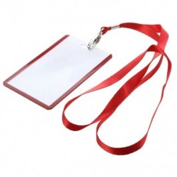 2X (2 db iskolai iroda Red Lanyard függőleges B8 azonosító névjegykártya-tartók R1E5)