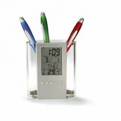 1X (Új többfunkciós asztali naptár / Ceruzadobozos LCD hőmérő és Calenda E3W4