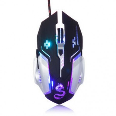 Fekete - USB 6 gombos laptop optikai számítógép Pc notebook vezetékes játék egér egér U N7T2
