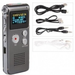 LCD 4 GB-os digitális hangfelvevő, diktafon, 650 órás MP3, újratölthető kém, D5M8