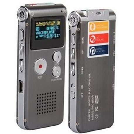 8 GB-os LCD 650Hr digitális hangrögzítő diktafon MP3 újratölthető kém CT S8D C2X8