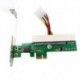 2X (PCI-Express és PCI adapterkártya PCI-E X1 / X4 / X8 / X16 bővítőhely 4 tűs D2B4 tápfeszültséggel