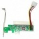 2X (PCI-Express és PCI adapterkártya PCI-E X1 / X4 / X8 / X16 bővítőhely 4 tűs D2B4 tápfeszültséggel