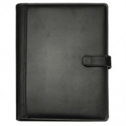 Fekete A4-es ügyvezetõ konferencia mappa portfólió PU Leather Document Organize X6Q5
