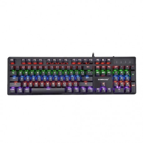 1X (Sunrose Gk20 usb orosz nyelvű vezetékes billentyűzet háttérvilágítású, rozsdamentes 1Z9F4)