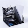 Otthoni irodai asztali irodai tároló File Rack Organizer Sorter Black Metal M V3O1