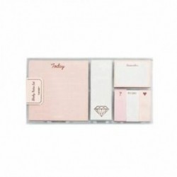 6X (Rose Gold emlékeztetőpad, aranyos, öntapadó jegyzetfüzet, Notepad szett, Fashion Creat K2Q2