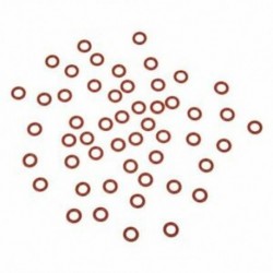 50 db piros szilikon O gyűrűs tömítő alátét 10 mm x 6 mm x 2 mm T1Z8