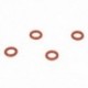50 db piros szilikon O gyűrűs tömítő alátét 10 mm x 6 mm x 2 mm T9E6