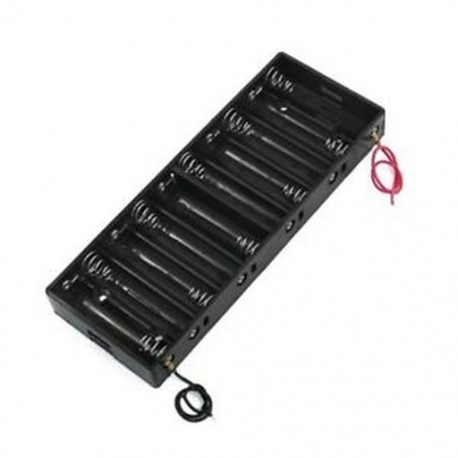 1X (műanyag héjú elemek elemtartó doboza 10 x 1,5 V-os AA T6V4 elemhez)