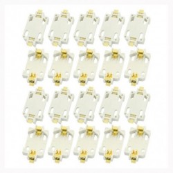20 darabos fehér ház CR2032 SMD cell gombos elemtartó-foglalat H9D2 tok
