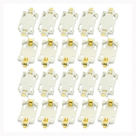 20 darabos fehér ház CR2032 SMD cell gombos elemtartó-foglalat H9D2 tok