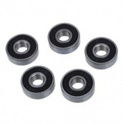 5 db ezüst tónusú és fekete 608 RS 8x22x7 mm-es képernyő mélyhornyú golyóscsapágy F5R9