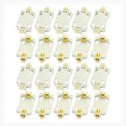 1X (20 darabos fehér ház CR2032 SMD cell gombos elemtartó aljzat tok N8C3)
