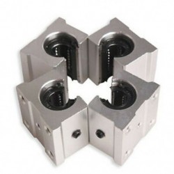 4 x SBR12UU 12 mm-es alumínium Linear Router csapágyblokk, ezüst M1K3