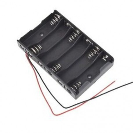 2X (új 6 x 1,5 V AA 2A CELL elem akkumulátor tartó doboz 9V tok Wit P5L3