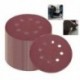 50 db 5 hüvelykes 125 mm-es kerek csiszolópapír nyolc lyukú lemez homoklapok Grit 40/60/8 M8X9