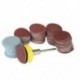 4x (100 db 25 mm-es 1 hüvelykes csiszolótárcsa csiszolókorong 100-3000 csiszolópapír, 1InW9G5