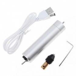 3X (Mini Dc 5V-6V 180 motoros elektromos kézi fúró USB forgószerszám-készlet, 0.4X9C6