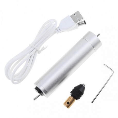 3X (Mini Dc 5V-6V 180 motoros elektromos kézi fúró USB forgószerszám-készlet, 0.4X9C6
