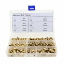 2X (100db hidraulikus sárgaréz Zerk zsírzógumi melltartó szerelvénykészlet M6 / M8 / M10 M P6U8