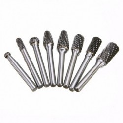 4X (8db / készlet 1/4 hüvelykes 6 mm-es volfrám-keményfém burr bitek forgó fájlok CNC EngravA3F6