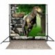 150x90cm-es Dinoszauruszos - Erdős - Kőfalas háttér stúdió fotózáshoz - J8P1