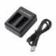 AHDBT-501 USB kettős töltő GoPro Hero 5 Black E1C2-hez